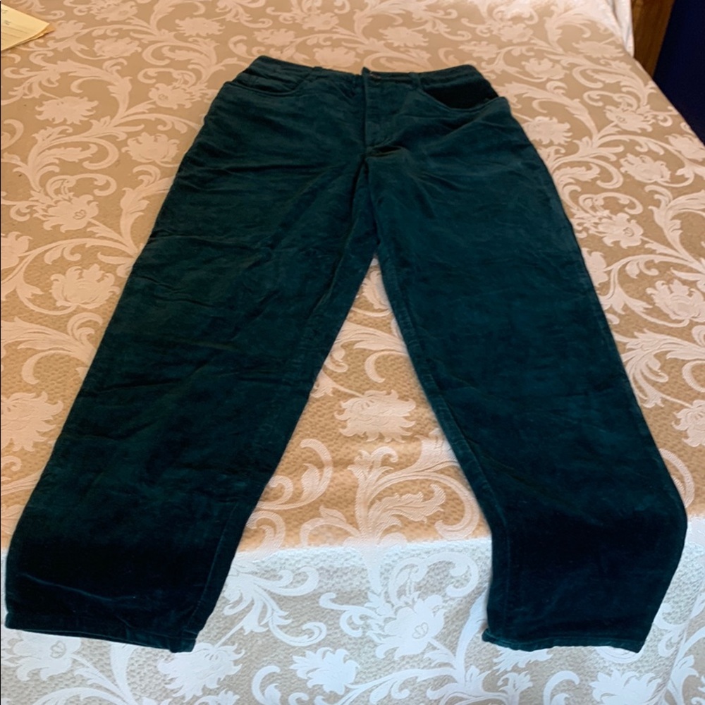 Talbots Green Corduroy Pants Straight Leg